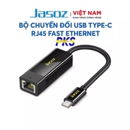 USB Type C to RJ45 cable, 100Mbps speed, 20cm long, JASOZ T-F113