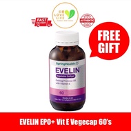 FREE SHIPPING OFFER EXP01/2026 Springhealth Evelin Evening Primrose Oil 60's EPO supplement women sk