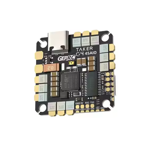 GEPRC TAKER G4 45A AIO FC ESC - 2-6S FPV Drone Flight Controller, G473 MCU, Betaflight Compatible fo