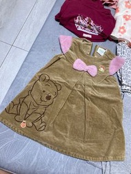 99% New 80cm 100% Real Disney Winnie the Pooh 保暖 衫仔 背心 好過 內衣 夠晒 舒服 BB手手腳腳都能 活動自如 裙仔 女仔 二手