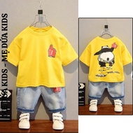 GT panda boy set for 8-25kg cotton fox jeans machine washable