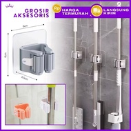 GANTUNGAN Hanger Wall Mounted Broom Mop Clip Holder Multipurpose Mop Hanger Broom Holder Mop Holder 