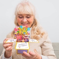 Hedda Happy 18th 3D Greeting Card Happy Birthday Card Pop Up Birthday Card for Girls Boys Daughter S