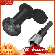 220-Degree Solid Peep Holes for Door with 16mm Drill Bit,0.63in Door Peephole for Door Thick From 1-