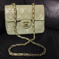 Chanel Vintage mini square flap bag  17cm方胖子