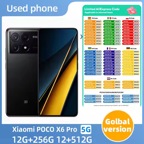 Xiaomi POCO X6 Pro 5g Android SmartPhone CPU Dimensity 8300-Ultra 6.67-Inches Screen 256GB ROM 64MP 