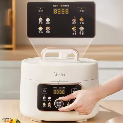 Household Multifunctional Electric Pressure Cooker Double Non-Stick Inner Pot Rice Cooker Steamer Ho