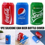 Silicone beer can cover, beverage can pattern, size 355 ml.