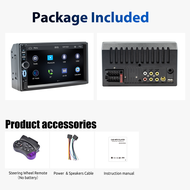 ESSGOO 2Din 7018B 7 "รถวิทยุเสียงสเตอริโอเครื่องเล่น MP5หน้าจอสัมผัสไร้สาย WiFi กระจกสนับสนุน Link T