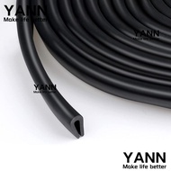 YANN Edge Trim Strip, U Shape Rubber Door Edge Strip,  Black Edge Protector Doors