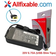 Lenovo  B50-30  B70-80  Z51-70    20V  6.75A (USB Tip)  135W  Laptop Replacement Adapter