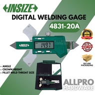 INSIZE Digital Welding Gage 4831-20A (0-20mm/0-0.8') Measure Angle / Crown height / Fillet Weld Thro