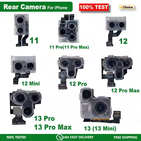 Rear Main Camera Module For iPhone 11 11 Pro 11 Pro Max 12 12 Mini 12 Pro 12 Pro Max 13 13 Pro 13 Pr
