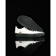 Vans Sk8-Low White Black Canvas Suede Orange Label Kasut Lelaki Perempuan Sneakers Murah