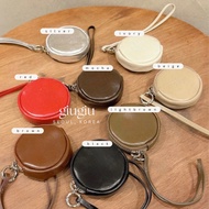 [ Made in Korea ] GIUGIU x BUCKS LEATHER Macaron Leather Pouch Bag Keychain