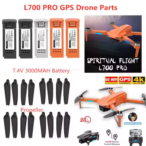 L700 PRO Dron Battery 7.4V 3000mAh Lithium Battery/Propeller For L700 PRO GPS RC Drone L700 PRO Acce