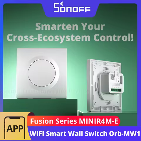 SONOFF Orb-MW1 Matter Over WiFi Smart Wall Switch MINIR4M-E Fusion Series Voice Control Google Home 