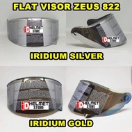 Zeus 822 Iridium Visor Helmet Glass ZEUS ZS-822 Flat Visor Glass Zeus ZS822B