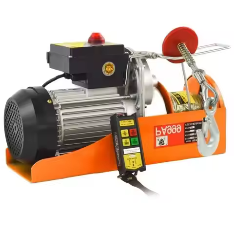 220V 12-20M Mini Electric Hoist Wireless Remote Control Crane Household Small Lifting Hoist Hoist Cr