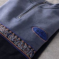 Australia Ghanda (Embroidered Logo) Half Zipper University t Long Sleeve