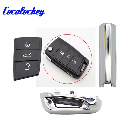 Cocolockey Metal Part Key Pad for Vw Gollf 7 MK7 for Skoda Octavia A7 for Seat Remote Keyless Auto P