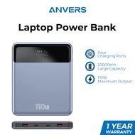 Anvers 110w Laptop Power Bank 20000mAh Dual Port Fast Charging Portable Multi Compatible Powerbank