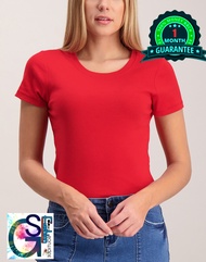🔥HOT SALE🔥 Plain Round Neck T-Shirt For Men women, (Unisex) Short sleeve 100% Cotton, XS-5XL , Red   Colour In High Quality, Baju kepas Lowest Price Only With SK Famous Fashion