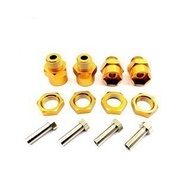 RC Model Car HSP12mm to 17mm Coupling Connector 4 Pieces 1/10 to 1/8 Car Lengthened 15MM