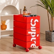 Baltan Home AJ1 DS3D2 360 Rotating Movable Bedside Table File Cabinet Locking Office Multi-Layer Dra