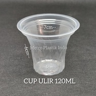 Gelas Plastik Es Krim Jagung Jasuke Cup Bening Ulir 120ml @50pcs