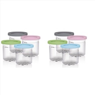 (LAWC) 8x Ice Cream Pints CupIce Cream Containers with Lids for Ninja Creami Pints NC301 NC300 NC299