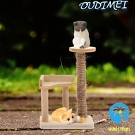 OUDIMEI Dollhouse Cat Tree Model, Wooden Cat Climbing Rack Miniature Cat Climbing Frame, Furniture Decor Cat Tree Reversible Mini Dollhouse Mini Pet Cat Toys Scene Props
