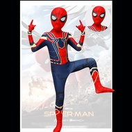 Cosplay Dewasa Laba -laba Pria Gwen Besi Spiderman Kostum+Topeng Cos Superhero Jumpsuit Untuk Dewasa