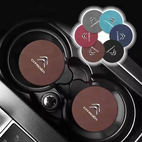 1/2Pcs Car Cup Coaster Waterproof Non-Slip Sift-Proof Spill Saucer For Citroen C1 C2 C3 C4 C5 X7 Ber