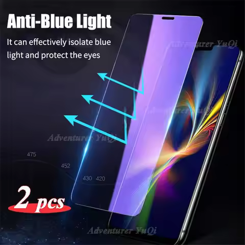 2pcs Anti Blue Ray Light Tempered glass For iPhone 17 Air 16e 16 15 14 13 12 11 Pro Max XR XS X 7 8 