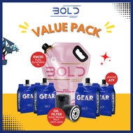 BOLD SIRIM [ValuePack] Perodua Bezza / Axia / New Myvi Fully Engine Oil + ATF Gear + Filter Minyak H