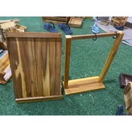 Wooden Menu shelf A3 A4 A5 brown and teak