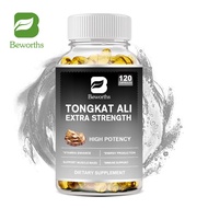 BEWORTHS 9 in 1 Tongkat Ali Root Capsules Extract 200:1 for Energy Production Stamina Enhance Support Muscle Mass Immune Health