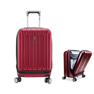 Delsey French Ambassador Double Row Wheel Trolley Case Silver/Red/Dark Gray 20-Inch Boarding Bag Travel Storage