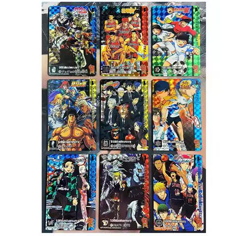 9pcs/set Jump 50th Anniversary Weekly Shonen Dragon Ball Z One Piece JoJo Hobby Collectibles Game An