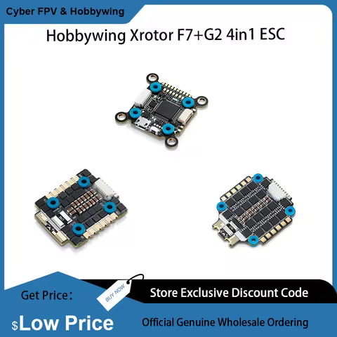Hobbywing Xrotor G2 4in1 ESC 45A 65A 3-6S LiPo MPU6500 Flight Controller F7 BLHeli-32 Firmware Stack