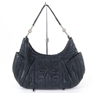 成色極佳☆ANYA HINDMARCH Neeson Hobo包 真皮手提包 深灰色 女士正品