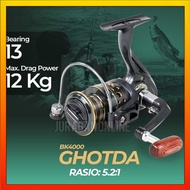 TaffSPORT GHOTDA FISHING JURAGAN Spinning Fishing Reel 5.2:1 Ball Bearing 13