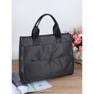 M/Amur Portable File Bag A4 Briefcase Briefcase Men Women Business Office File Bag Conference Bag Tr