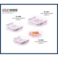 Food Storage Container Transparent Airtight Square(330ml 450ml 600ml) / Plastic Kitchen Bekas Makana