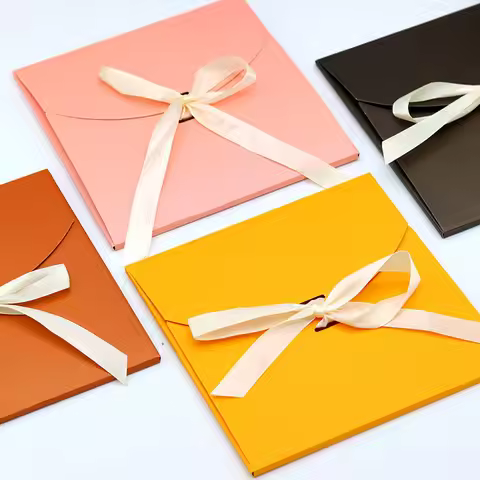 [Pack of 5/20] High Quality Kraft Paper Gift Box Packing For Silk Scarf Invitation Envelopes Letter 