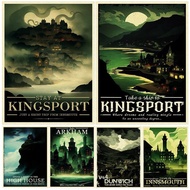 Call Of Cthulhu Travel Poster,Cthulhu Mythos Art Print,Shadow Over Innsmouth,Horror Travel Wall Art 