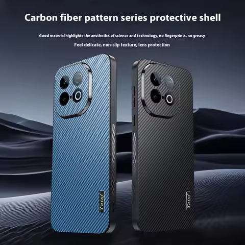 For iQOO Z10 Turbo Pro Case Luxury New Kevlar Fiber Stripe Soft Edge Cover For iQOO Z10 TurboPro ant
