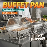 SG Stock Buffet Pan Food Tray Stainless Steel Buffet Stove Serving Tray Serving Tray Party Catering 