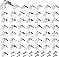 50 PCS 2" x1-3/8 x2 Steel Right Angle Brackets with 16 Screws, Heavy Duty Corner Braces for Wood Fur